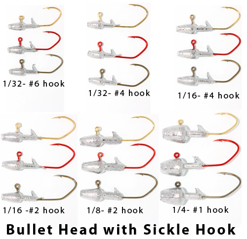 Owner JH-43 Jig Head Bullet Offset Hook 1/8 oz Size 1/0 2146