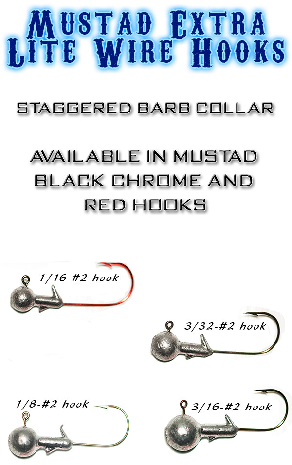 MUSTAD EXTRA LITE WIRE BRONZE STAGGERED BARB COLLAR Jigs